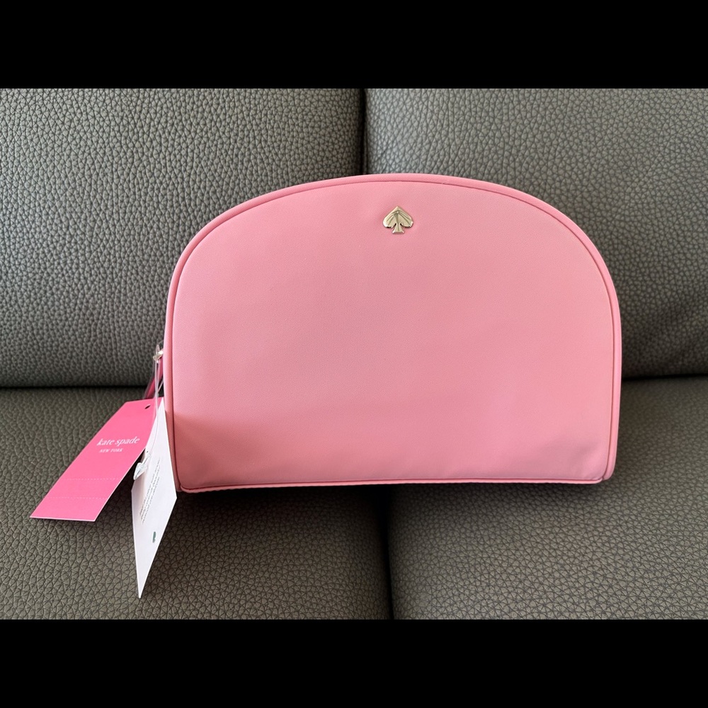 NEW Kate Spade Rae Dome Cosmetic Case  in Carnation Pink